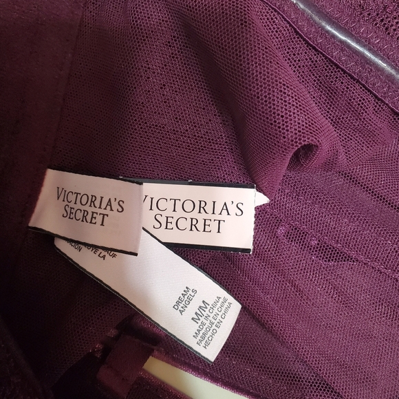 NWT Victoria's Secret deep v-neck velvet corset. Bustier. Strapless. Lace. M. - Picture 6 of 10